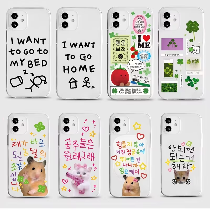 Phone Cases Korean - Korean Ins Cute Four Leaf Clover