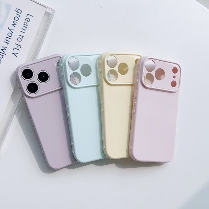 Phone Cases Motorola Edge 2025 - Side Heart Shape Candy Color Phone
