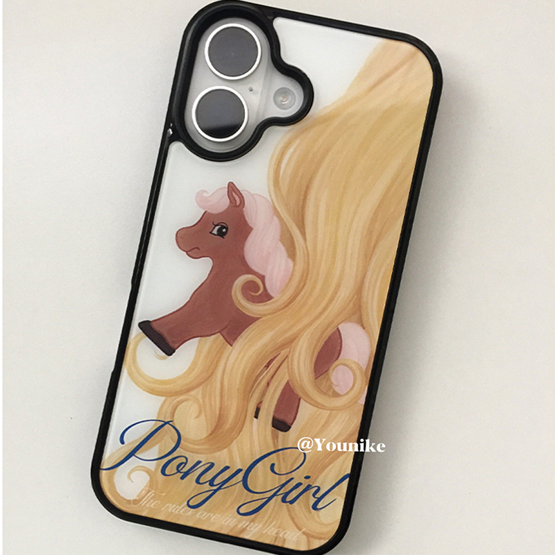 Phone Cases Korean - Korean Ins Retro Cute Long Hair