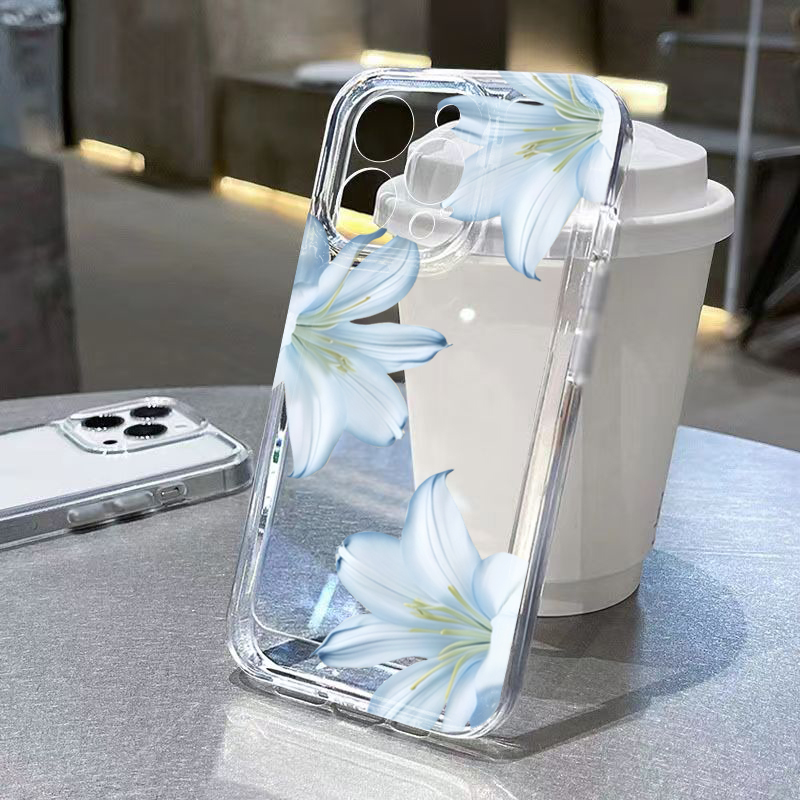 Phone Cases Iphone 16 Pro Max - Fashion Exquisite White Lily Flower Phone
