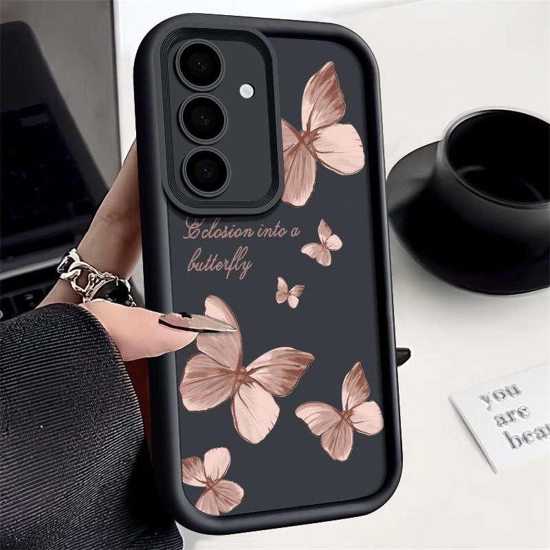 Phone Cases Motorola Edge 2025 - Gold Butterfly Soft TPU Case For