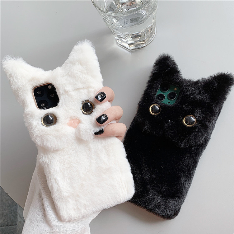 3D Cute Cartoon Cat Furry Plus - đánh giá và giá Phone Cases Iphone 16 Pro Max