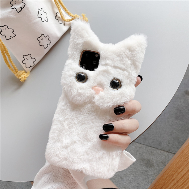 3D Cute Cartoon Cat Furry Plus - đánh giá và giá Phone Cases Iphone 16 Pro Max