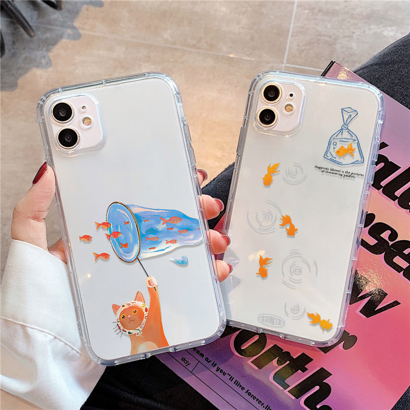 Lovely Fishes Clear Phone Case - đánh giá và giá Phone Cases Iphone 16 Pro Max