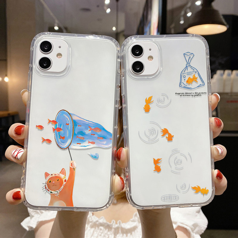 Lovely Fishes Clear Phone Case - đánh giá và giá Phone Cases Iphone 16 Pro Max