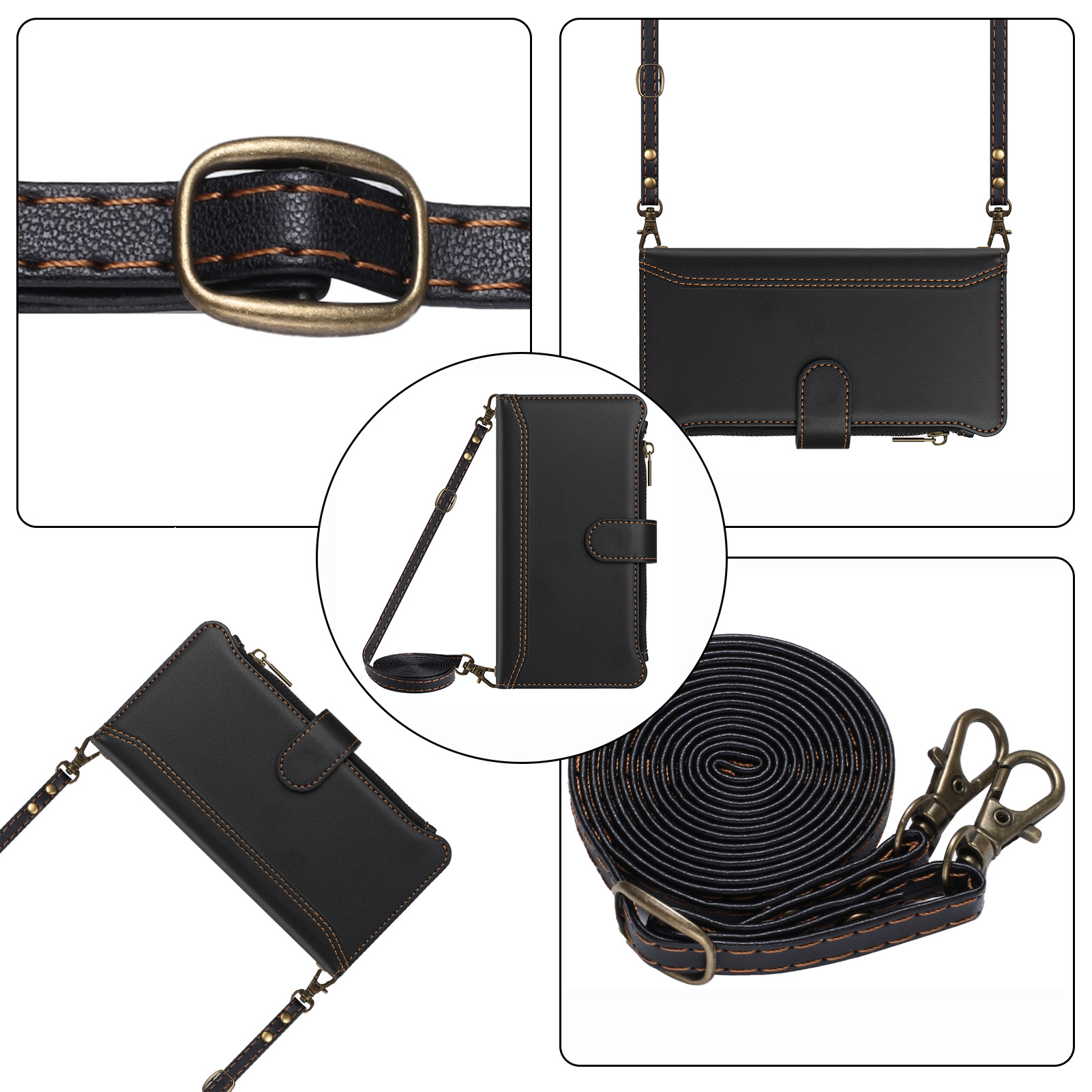 PU Leather Crossbody Flip Wall - đánh giá và giá Phone Cases With Wallet