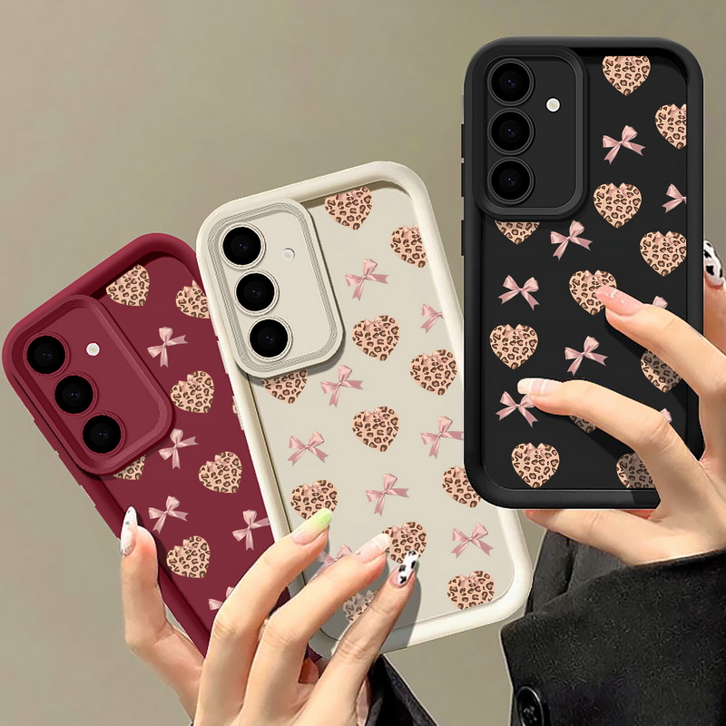 Retro Leopard Print Bow Phone  - đánh giá và giá Phone Cases Galaxy A17