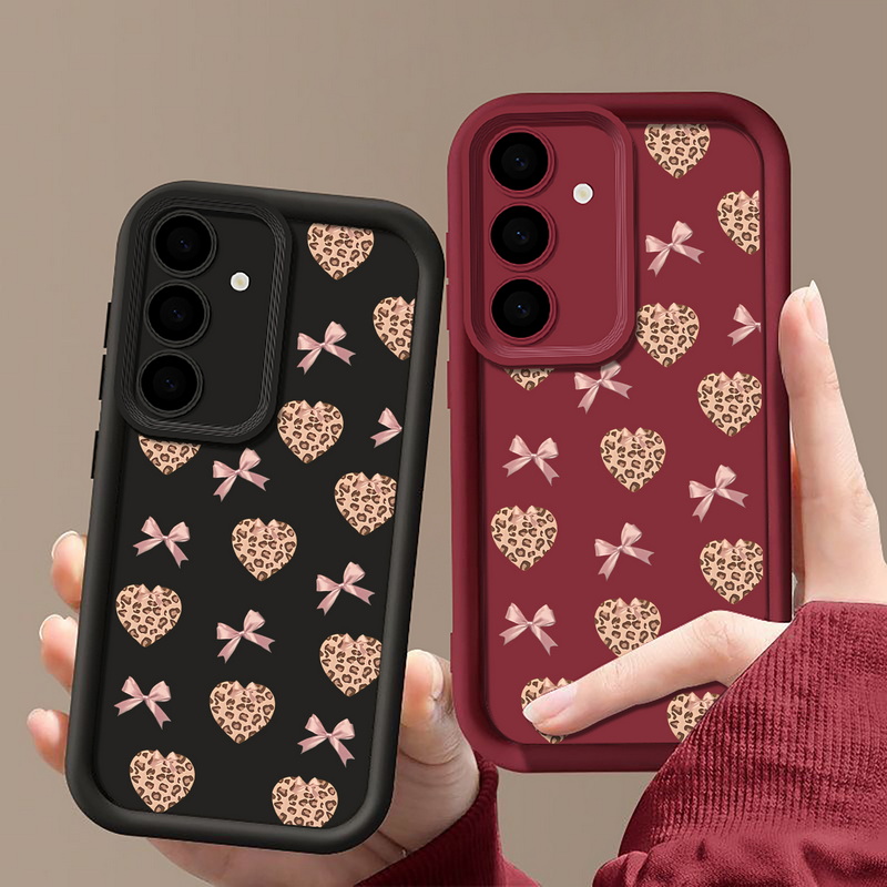 Retro Leopard Print Bow Phone  - đánh giá và giá Phone Cases Galaxy A17
