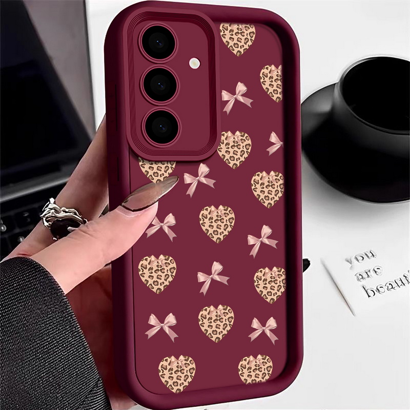 Retro Leopard Print Bow Phone  - đánh giá và giá Phone Cases Galaxy A17