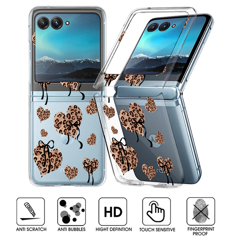 Leopard Print Hearts Pattern C - đánh giá và giá Phone Cases For Motorola