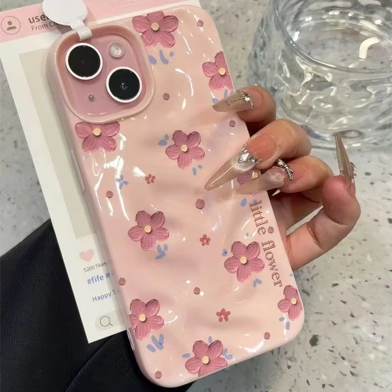 Korean Style Pink Little Flowe - đánh giá và giá Phone Cases Korean