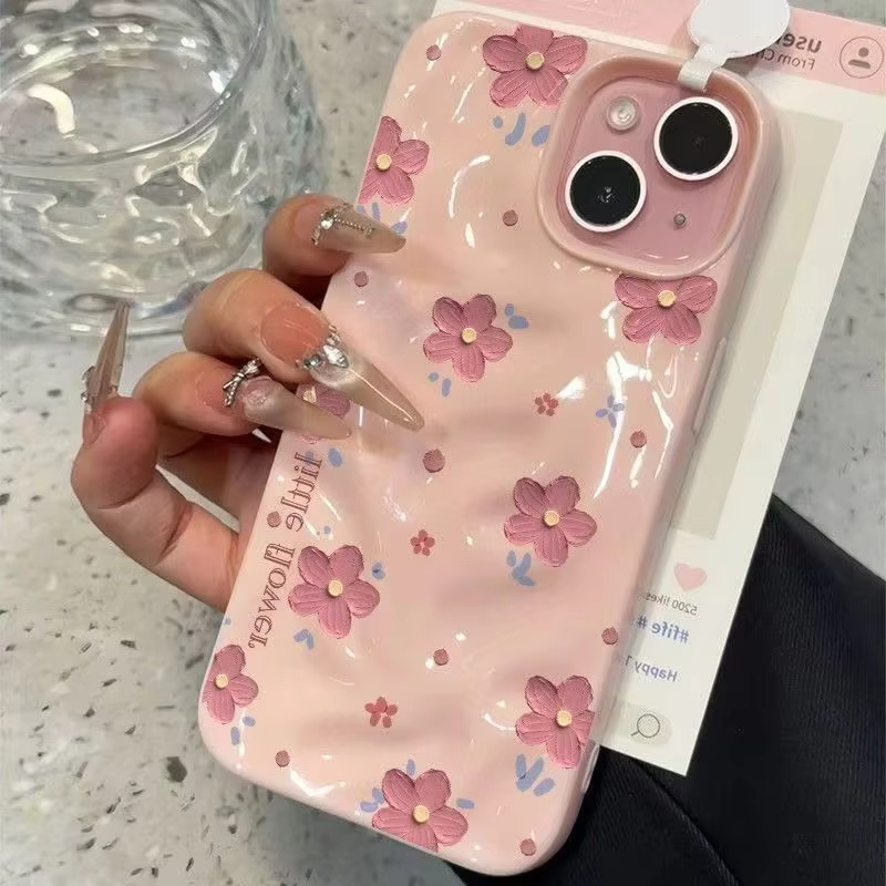 Korean Style Pink Little Flowe - đánh giá và giá Phone Cases Korean