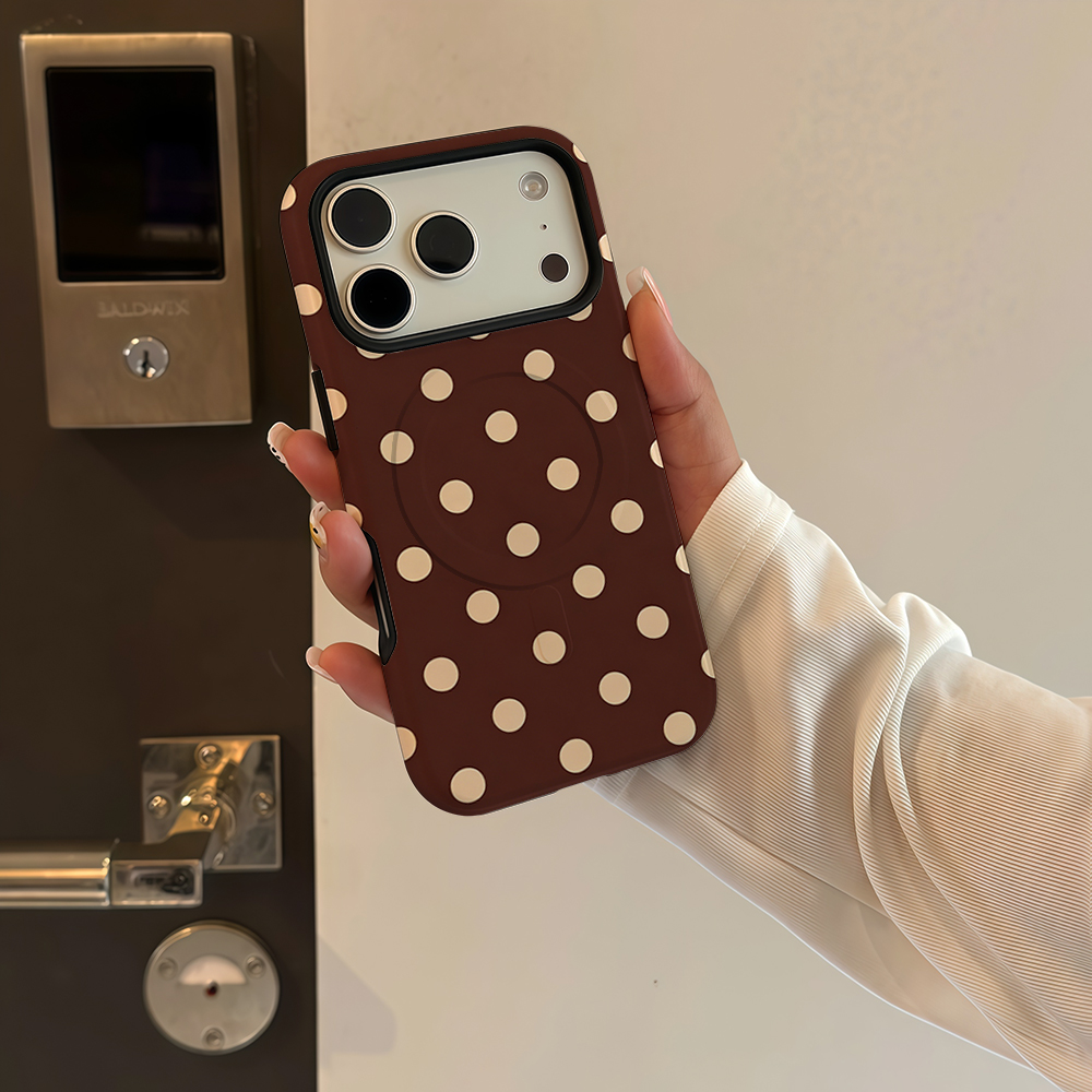 Brown Beige Polka Dot Phone Ca - đánh giá và giá Phone Cases Iphone 16 Pro Max