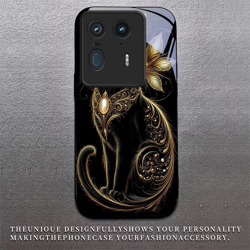 Luxury Jeweled Cat Black Glass - đánh giá và giá Phone Cases For Motorola