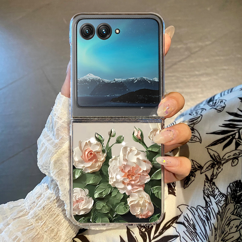 White Flowers Pattern Phone Ca - đánh giá và giá Phone Cases For Motorola