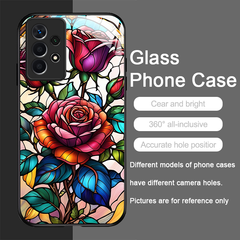 Art Colorful Glass Style Rose  - đánh giá và giá Phone Cases Samsung A14