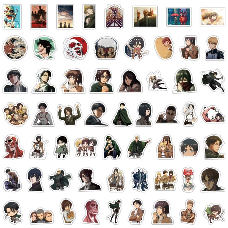 60Pcs Attack on Titan Anime St - đánh giá và giá Phone Cases Beach