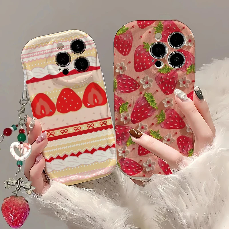 Cute Cake Lace Strawberry Frui - đánh giá và giá Phone Cases Motorola Edge 2025