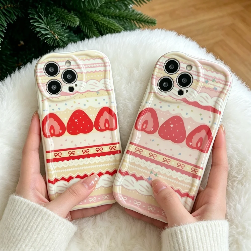 Cute Cake Lace Strawberry Frui - đánh giá và giá Phone Cases Motorola Edge 2025