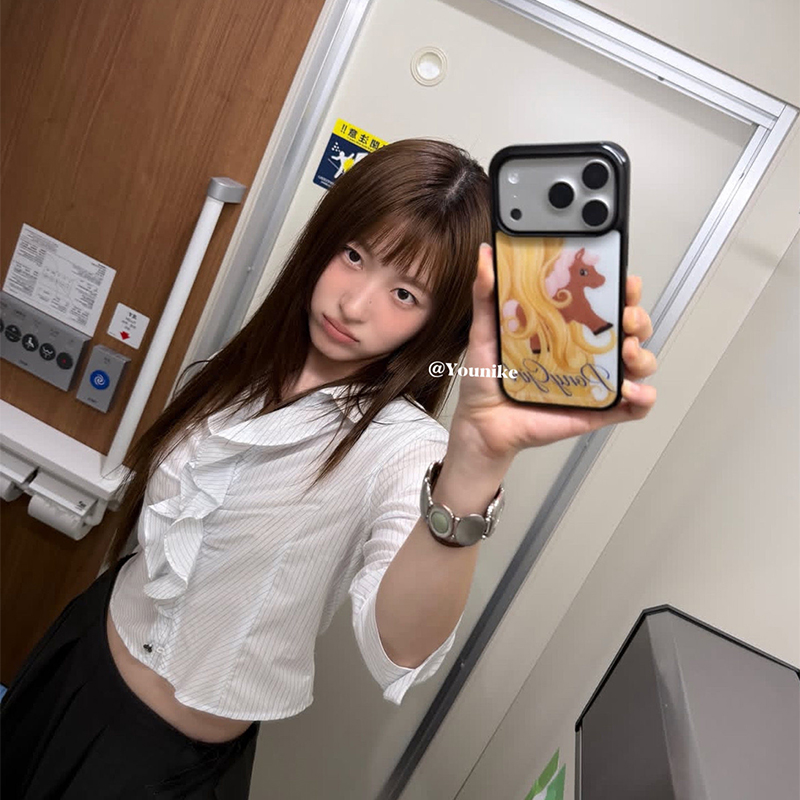 Korean Ins Retro Cute Long Hai - đánh giá và giá Phone Cases Korean