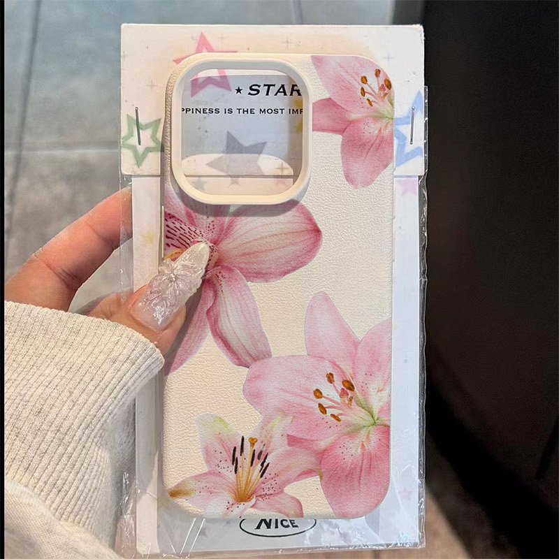 Pink Lily Lychee Texture Phone - đánh giá và giá Phone Cases For Samsung Galaxy
