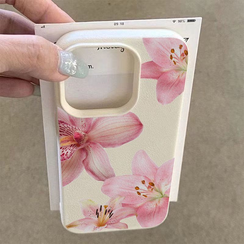 Pink Lily Lychee Texture Phone - đánh giá và giá Phone Cases For Samsung Galaxy