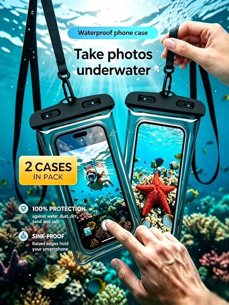 2-piece Waterproof Phone Pouch - đánh giá và giá Phone Cases Beach
